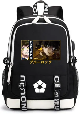 ISaikoy Anime BLUE LOCK Backpack Shoulder Bag Bookbag Student School Bag Daypack Satchel A2