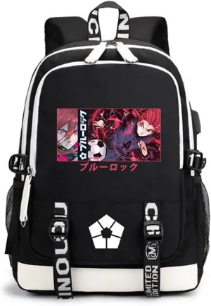 ISaikoy Anime BLUE LOCK Backpack Shoulder Bag Bookbag Student School Bag Daypack Satchel A3