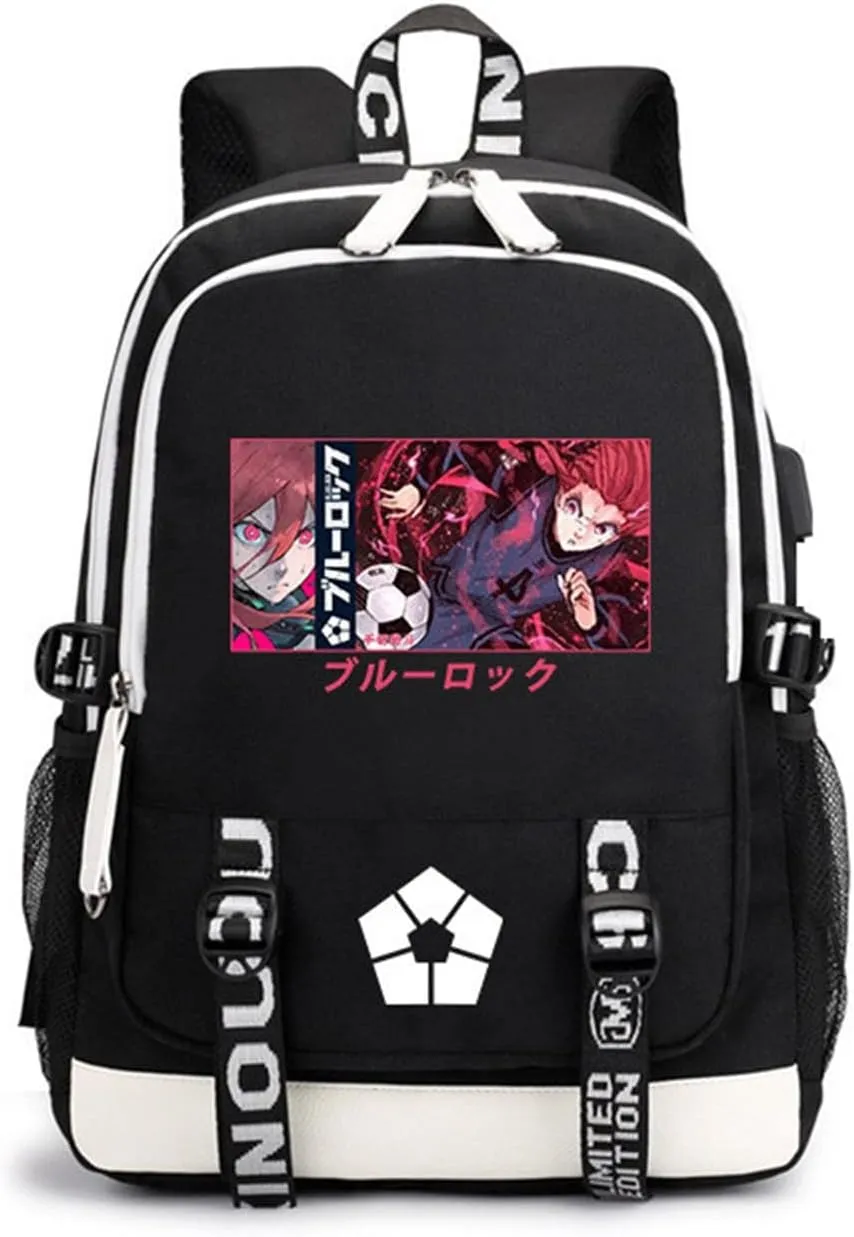 ISaikoy Anime BLUE LOCK Backpack Shoulder Bag Bookbag Student School Bag Daypack Satchel A3