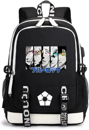ISaikoy Anime BLUE LOCK Backpack Shoulder Bag Bookbag Student School Bag Daypack Satchel A4