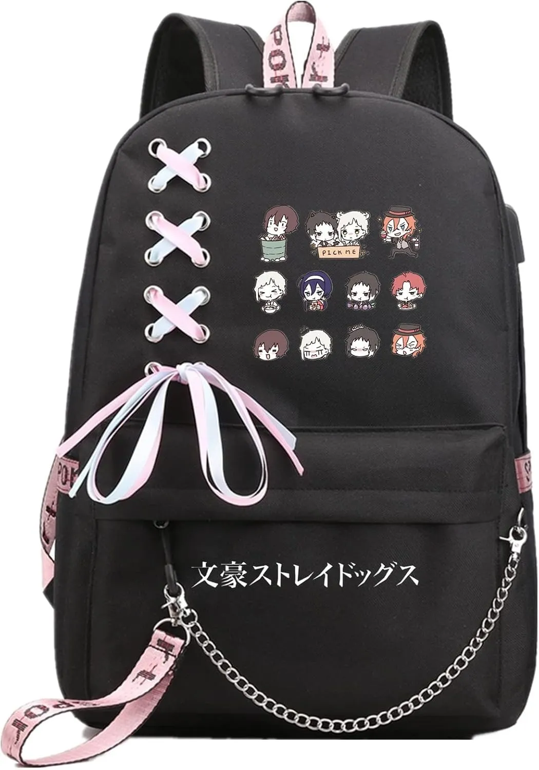 ISaikoy Anime Bungo Stray Dogs Backpack Shoulder Bag Bookbag School Bag Daypack Color12