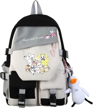 ISaikoy Anime Chiikawa Backpack Hachiware Bookbag Daypack Satchel School Bag Shoulder Bag 25