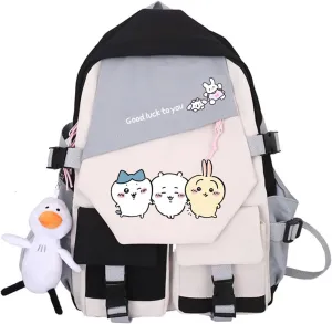 ISaikoy Anime Chiikawa Backpack Hachiware Bookbag Satchel Laptop Bag Daypack School Bag Shoulder Bag 13