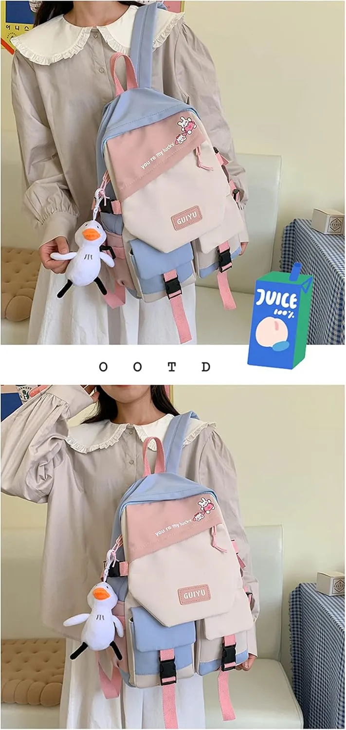 ISaikoy Anime Chiikawa Backpack Hachiware Bookbag Satchel Laptop Bag Daypack School Bag Shoulder Bag 24