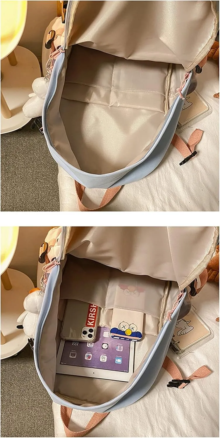 ISaikoy Anime Chiikawa Backpack Hachiware Bookbag Satchel Laptop Bag Daypack School Bag Shoulder Bag 24