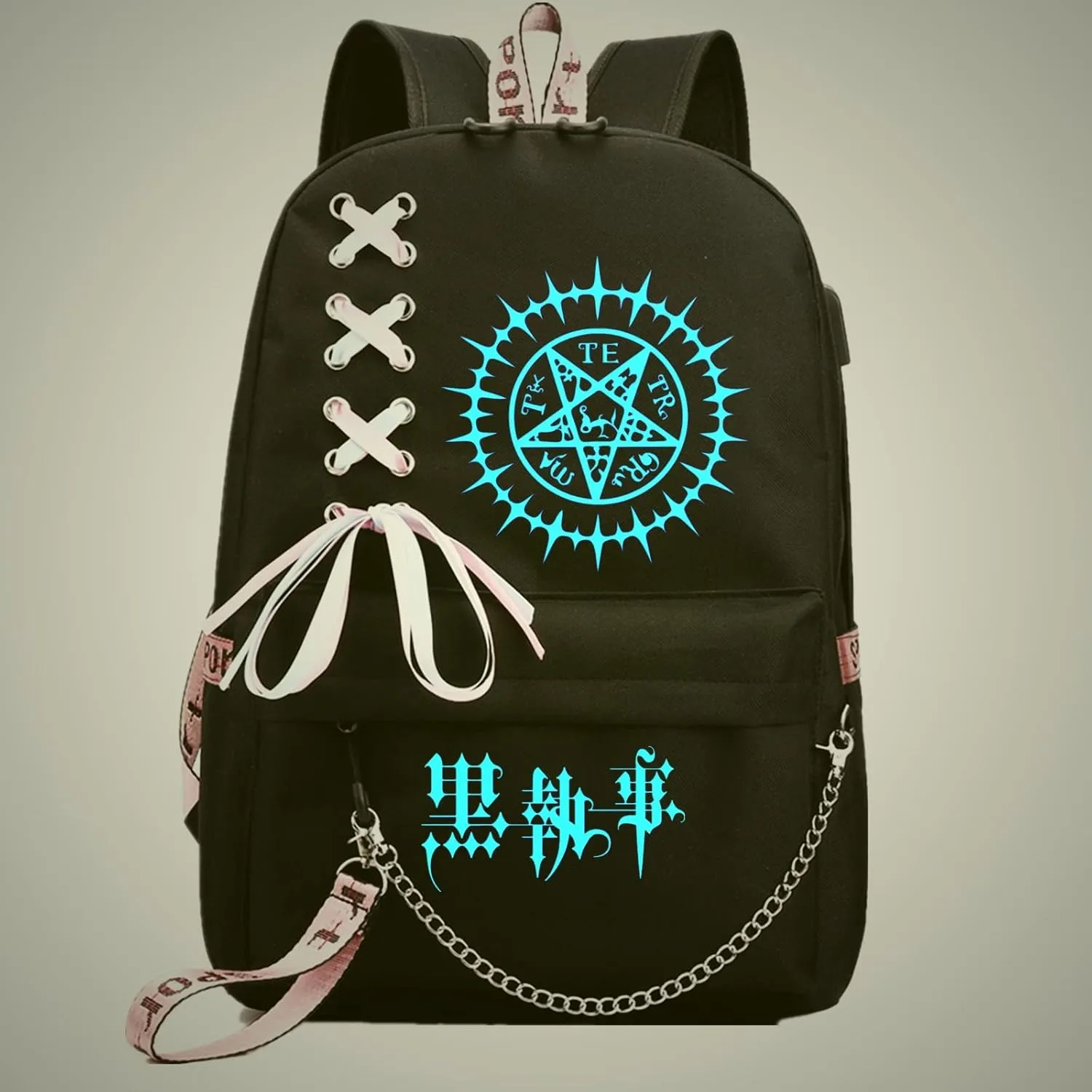 ISaikoy Anime Ciel Phantomhive Backpack Sebastian Bookbag Daypack School Bag Shoulder Bag Style c11