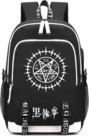 ISaikoy Anime Ciel Phantomhive Backpack Sebastian Bookbag Daypack School Bag Shoulder Bag Style I9