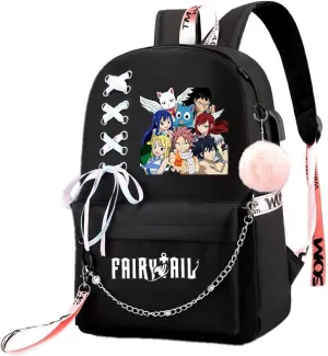 ISaikoy Anime Fairy Tail Backpack Bookbag Daypack School Bag Satchel Shoulder Bag