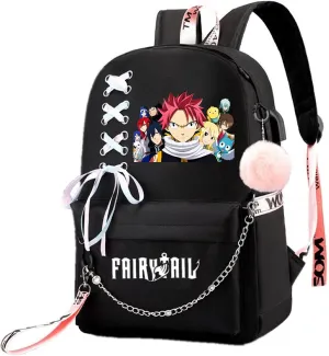 ISaikoy Anime Fairy Tail Backpack Bookbag Daypack School Bag Satchel Shoulder Bag