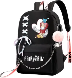 ISaikoy Anime Fairy Tail Backpack Bookbag Daypack School Bag Satchel Shoulder Bag