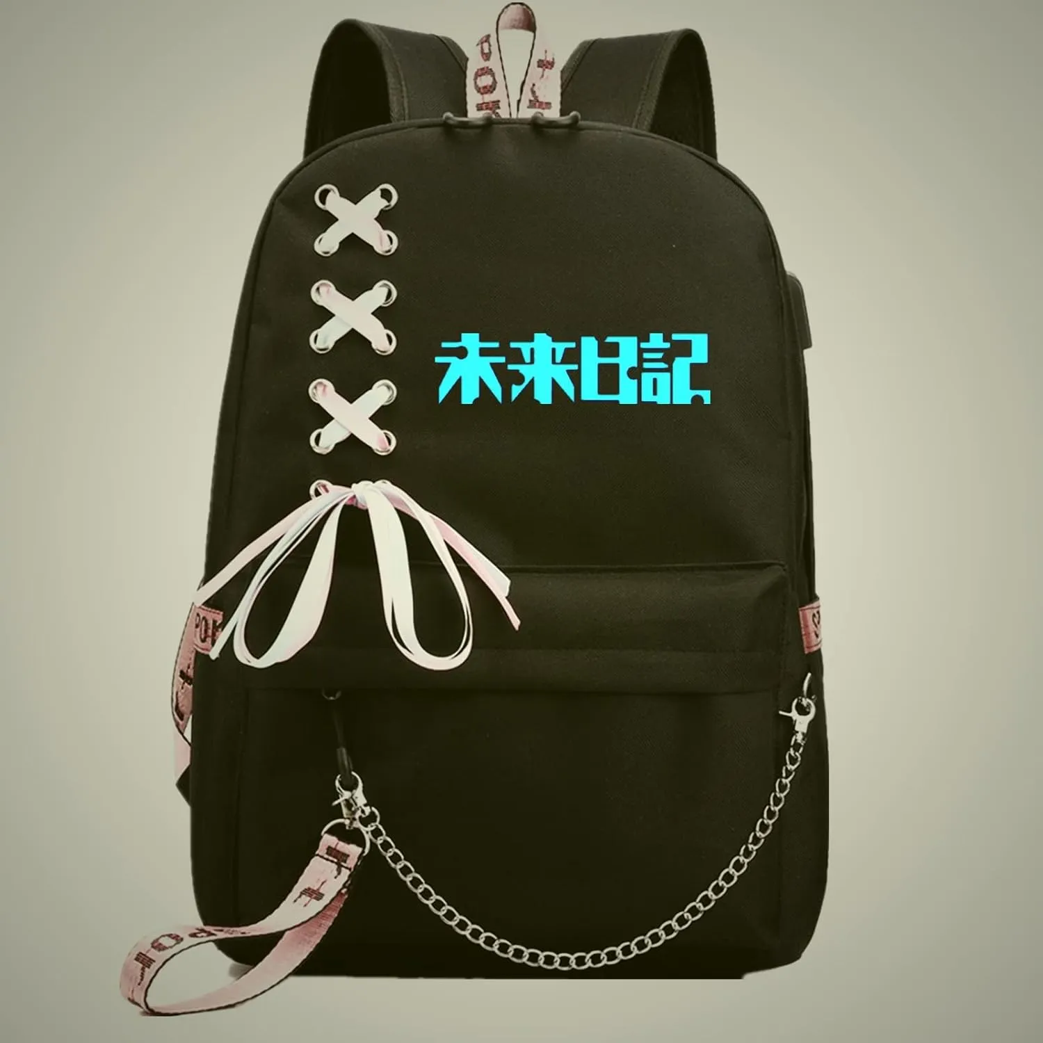 ISaikoy Anime Future Diary Backpack Shoulder Bag Bookbag Student School Bag Daypack Satchel 1