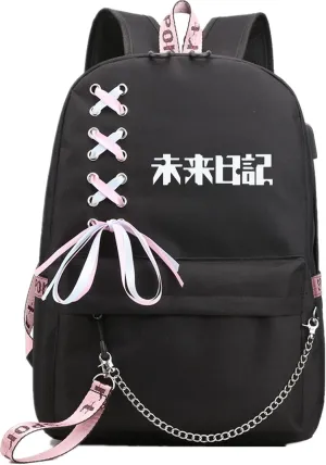 ISaikoy Anime Future Diary Backpack Shoulder Bag Bookbag Student School Bag Daypack Satchel 1