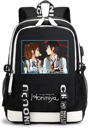 ISaikoy Anime Horimiya Backpack Shoulder Bag Bookbag School Bag D2