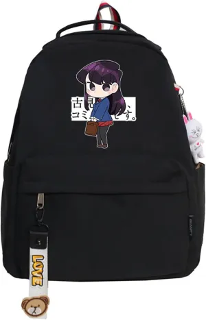 ISaikoy Anime Komi can't communicate Backpack Shoulder Bag Bookbag Student School Bag Daypack Satchel J1