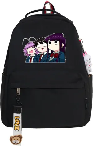 ISaikoy Anime Komi can't communicate Backpack Shoulder Bag Bookbag Student School Bag Daypack Satchel J4