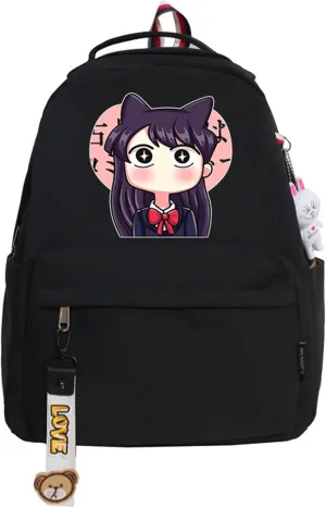 ISaikoy Anime Komi can't communicate Backpack Shoulder Bag Bookbag Student School Bag Daypack Satchel J6