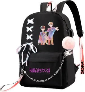 ISaikoy Anime Ouran High School Host Club Backpack Shoulder Bag Bookbag Student School Bag Daypack Satchel 12