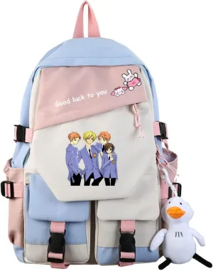 ISaikoy Anime Ouran High School Host Club Backpack Shoulder Bag Bookbag Student School Bag Daypack Satchel E11