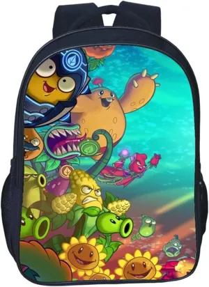 ISaikoy Anime Plants vs. Zombies Backpack Bookbag School Bag Shoulder Bag Messenger Bag Daypack Color B1