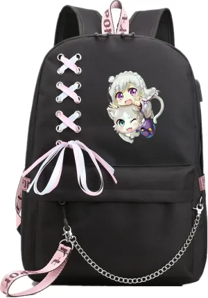 ISaikoy Anime Re:Zero kara Hajimeru Isekai Seikatsu Backpack Shoulder Bag Bookbag Student School Bag Daypack Satchel 11