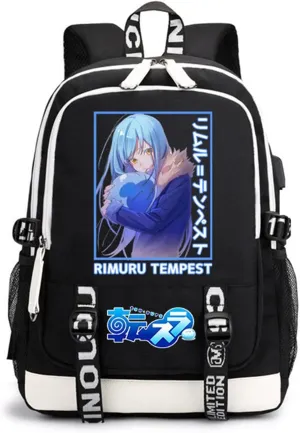 ISaikoy Anime Rimuru Tempest Backpack Shoulder Bag Bookbag Daypack School Bag E3