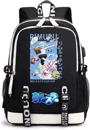 ISaikoy Anime Rimuru Tempest Backpack Shoulder Bag Bookbag Daypack School Bag E4