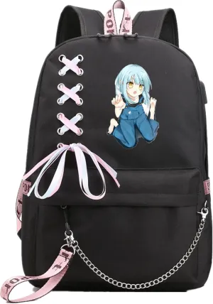 ISaikoy Anime Rimuru Tempest Backpack Shoulder Bag Bookbag Student School Bag Daypack Satchel 11