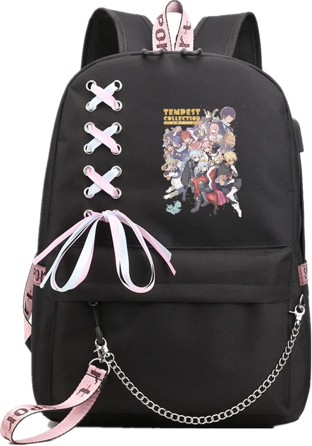 ISaikoy Anime Rimuru Tempest Backpack Shoulder Bag Bookbag Student School Bag Daypack Satchel 1