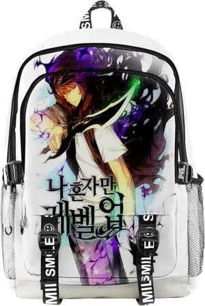 ISaikoy Anime Solo Leveling Backpack Daypack Laptop Bag 3D Printing School Bag Bookbag 2