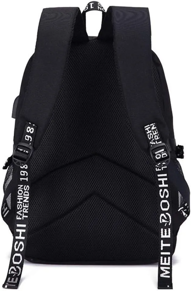 ISaikoy Anime Solo Leveling Backpack Daypack Laptop School Bag Bookbag with USB Charging Port 5