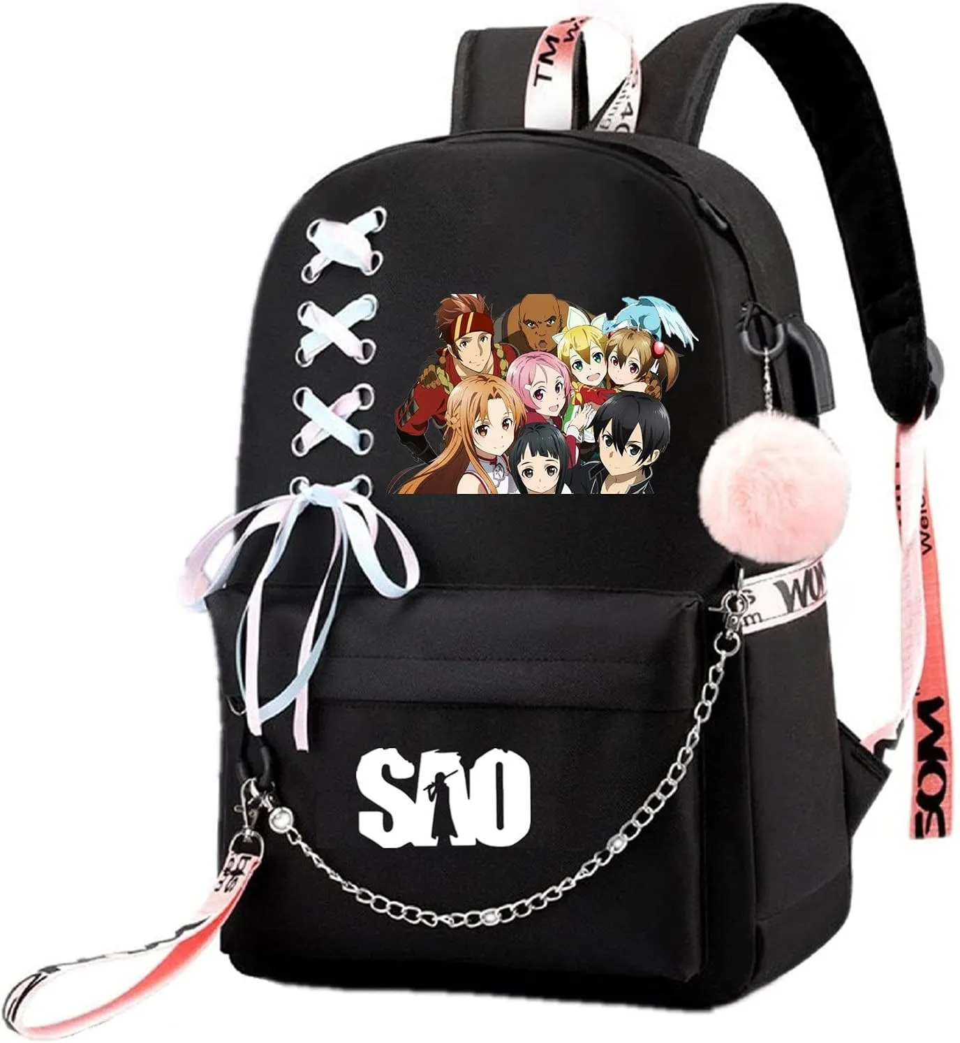 ISaikoy Anime Sword Art Online Backpack Satchel Bookbag Daypack School Bag Laptop Shoulder Bag