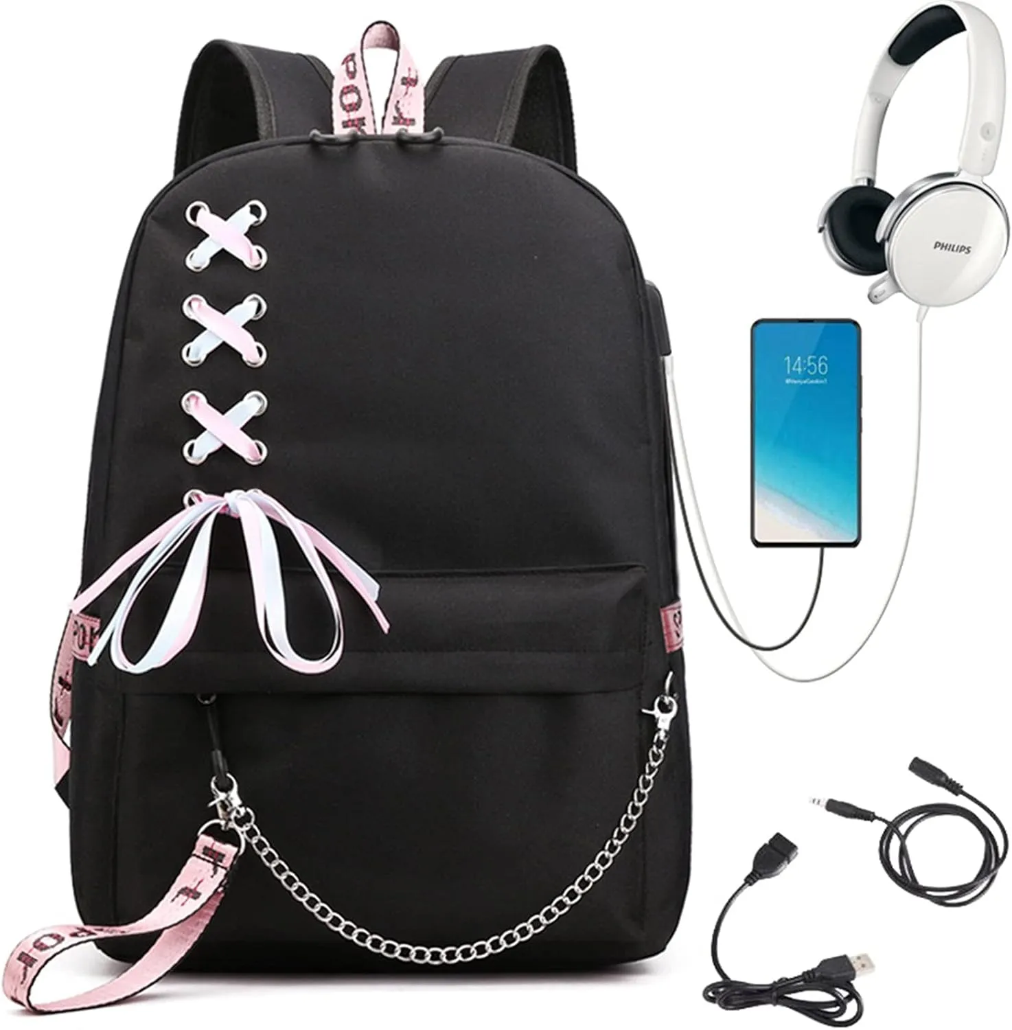 ISaikoy Anime Sword Art Online Backpack Satchel Bookbag Daypack School Bag Laptop Shoulder Bag