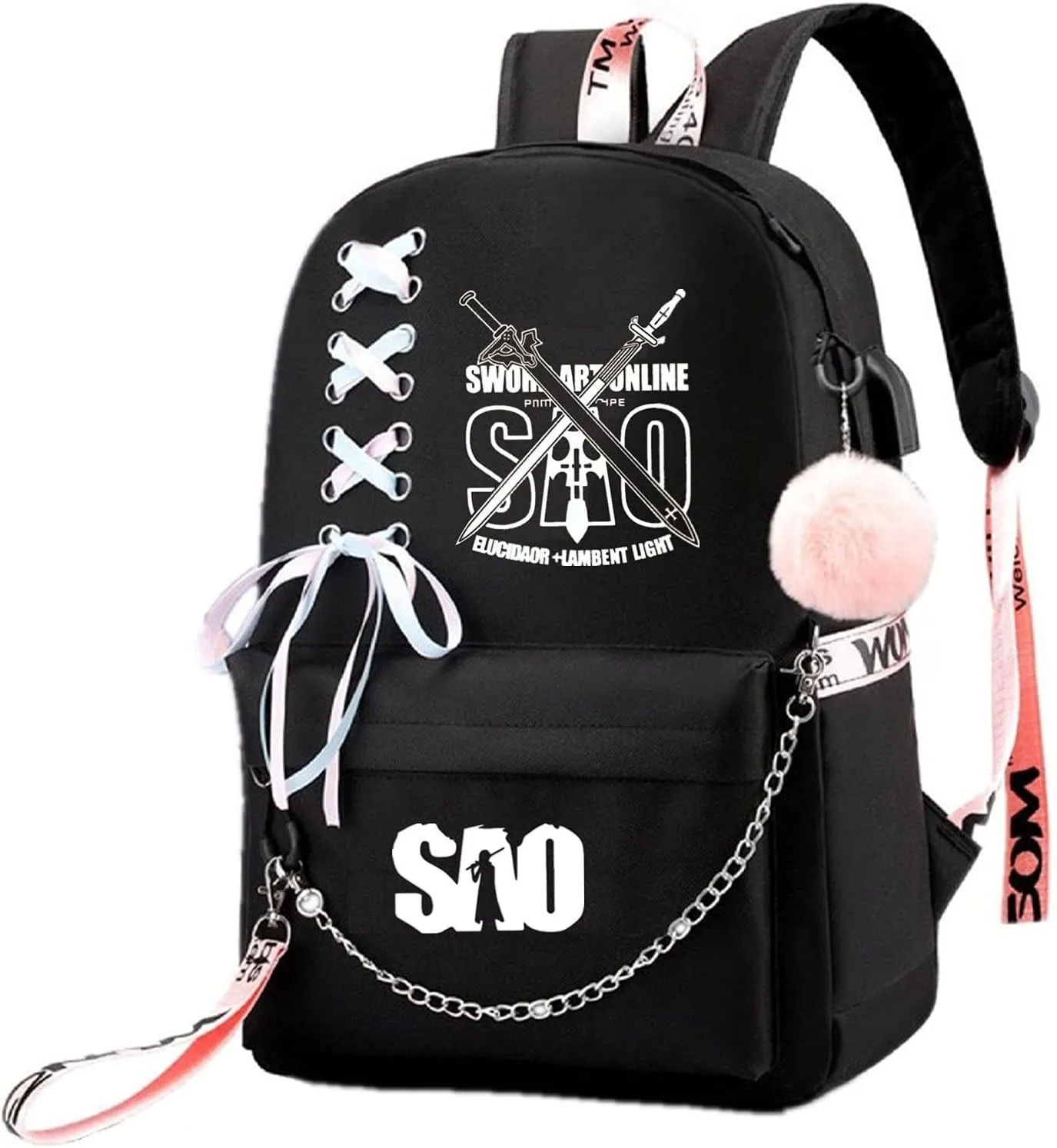 ISaikoy Anime Sword Art Online Backpack Satchel Bookbag Daypack School Bag Laptop Shoulder Bag