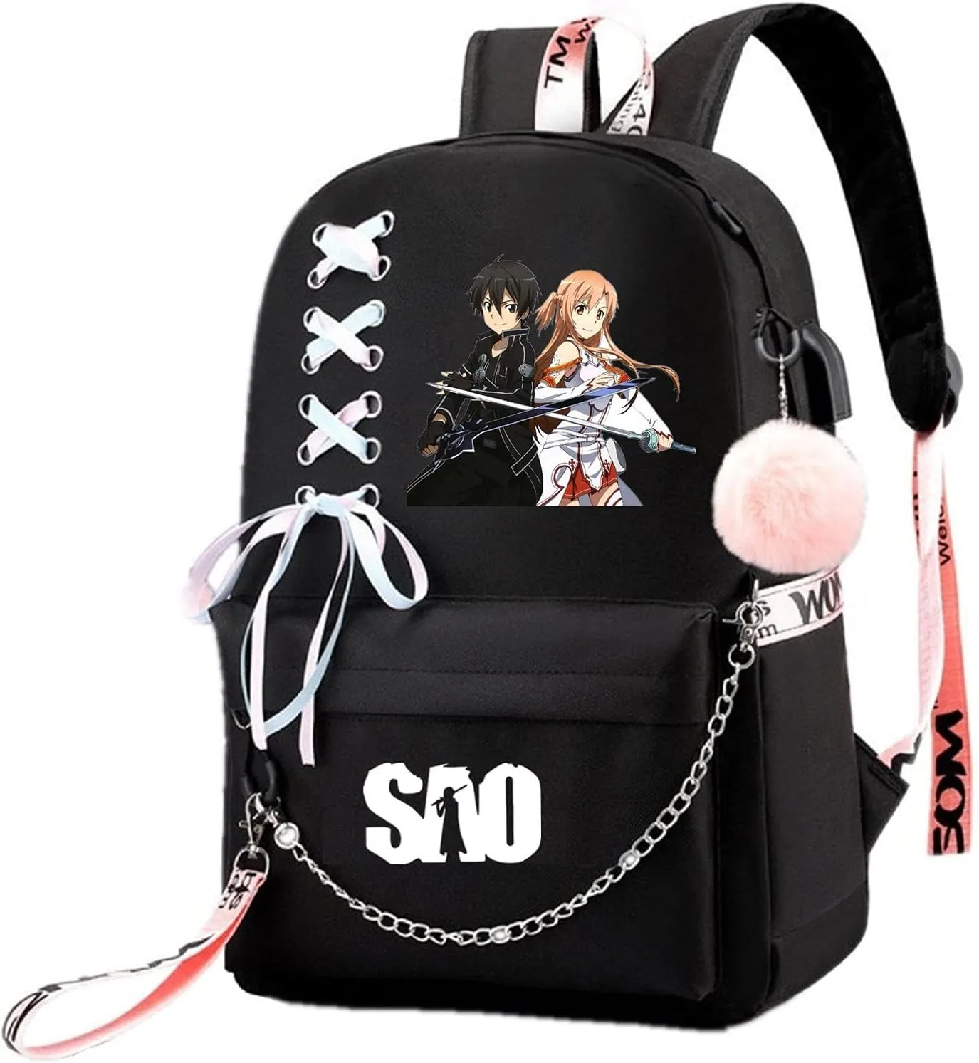 ISaikoy Anime Sword Art Online Backpack Satchel Bookbag Daypack School Bag Laptop Shoulder Bag