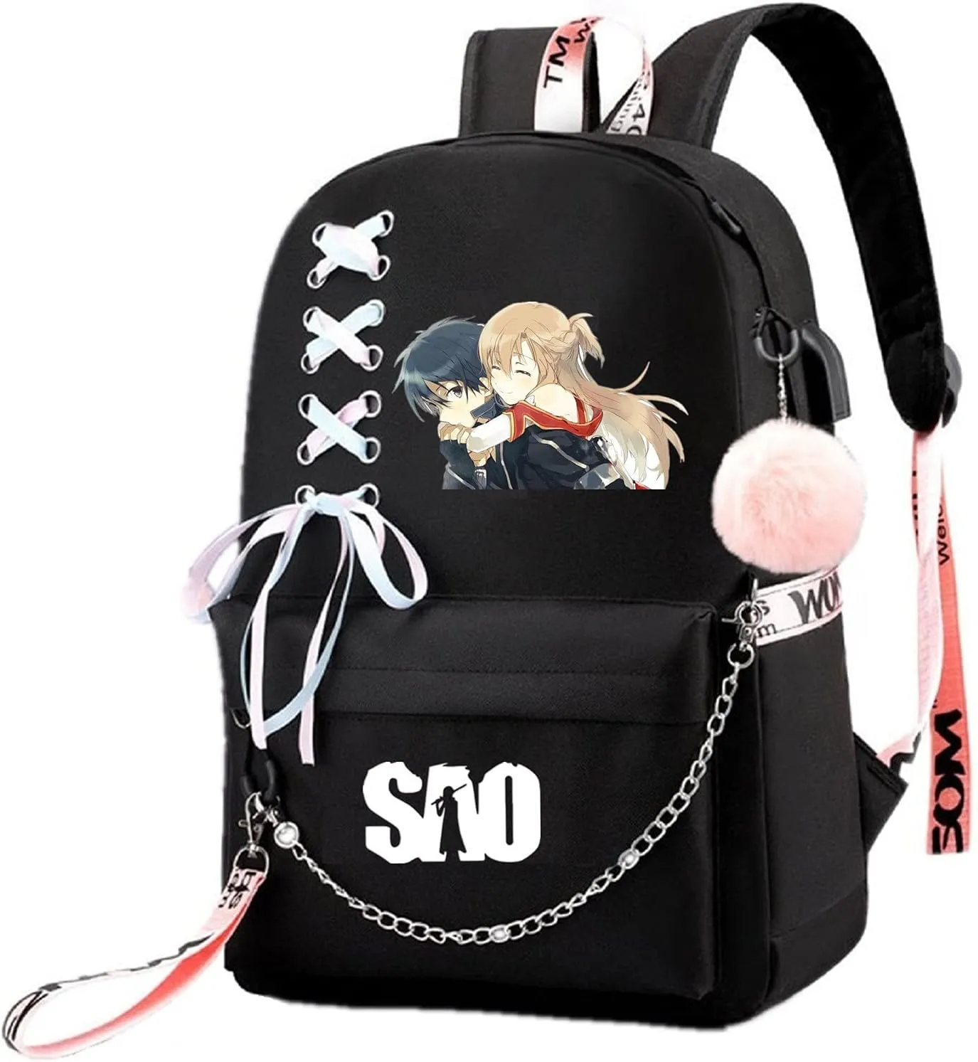 ISaikoy Anime Sword Art Online Backpack Satchel Bookbag Daypack School Bag Laptop Shoulder Bag