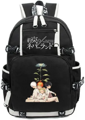 ISaikoy Anime The Promised Neverland Backpack Bookbag Laptop Bag Shoulder Bag Daypack School Bag 13