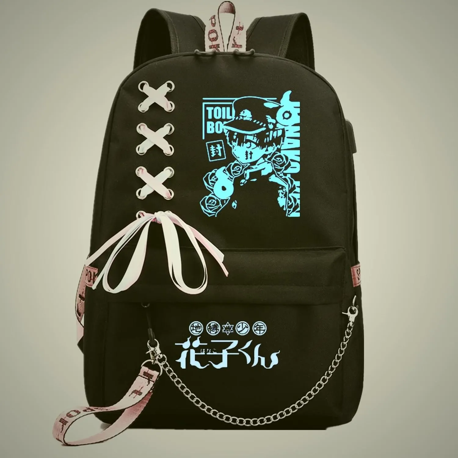 ISaikoy Anime Toilet-bound Hanako-kun Backpack Shoulder Bag Bookbag Student School Bag Daypack Satchel 2