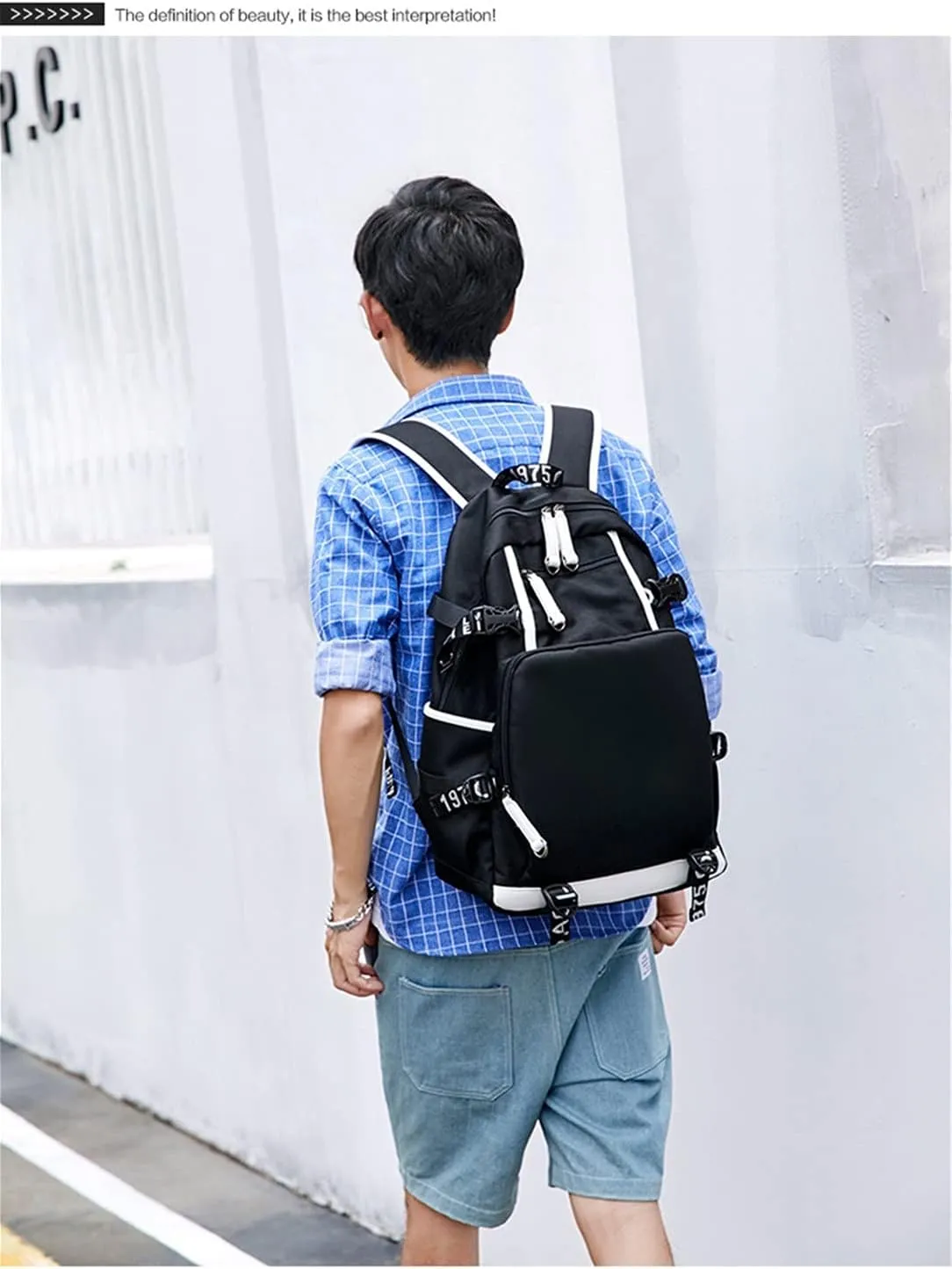 Isaikoy Anime Trigger Happy Havoc Backpack Satchel Bookbag Daypack School Bag Shoulder Bag color31