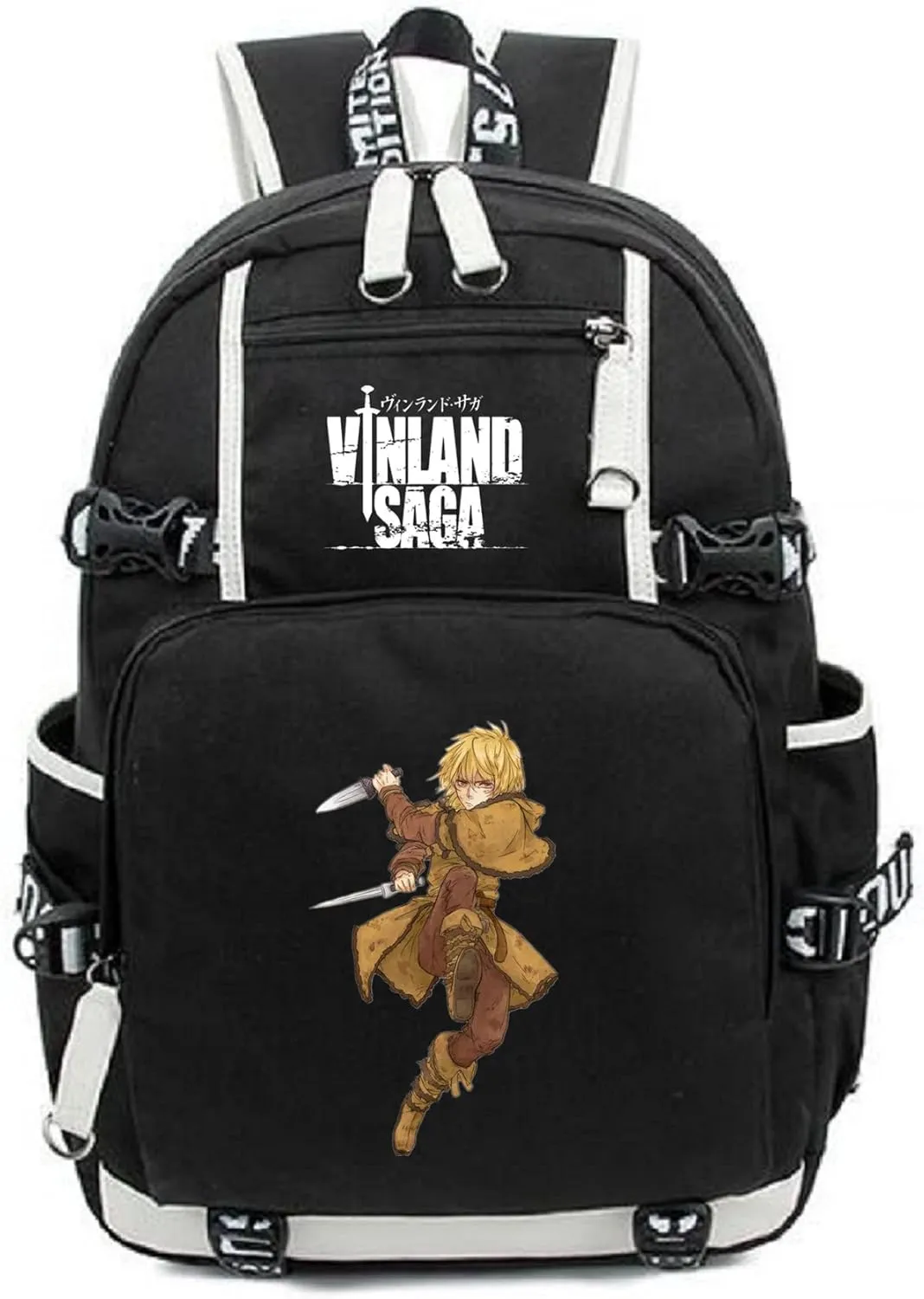 ISaikoy Anime VINLAND SAGA Backpack Rucksack Bookbag Student School Bag Daypack Satchel Handbag B4