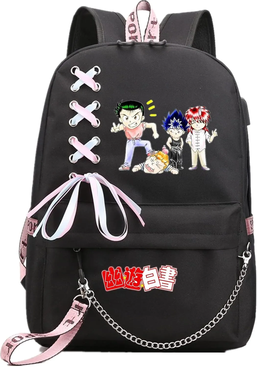 ISaikoy Anime Yu Yu Hakusho Backpack Shoulder Bag Bookbag Student School Bag Daypack Satchel 14