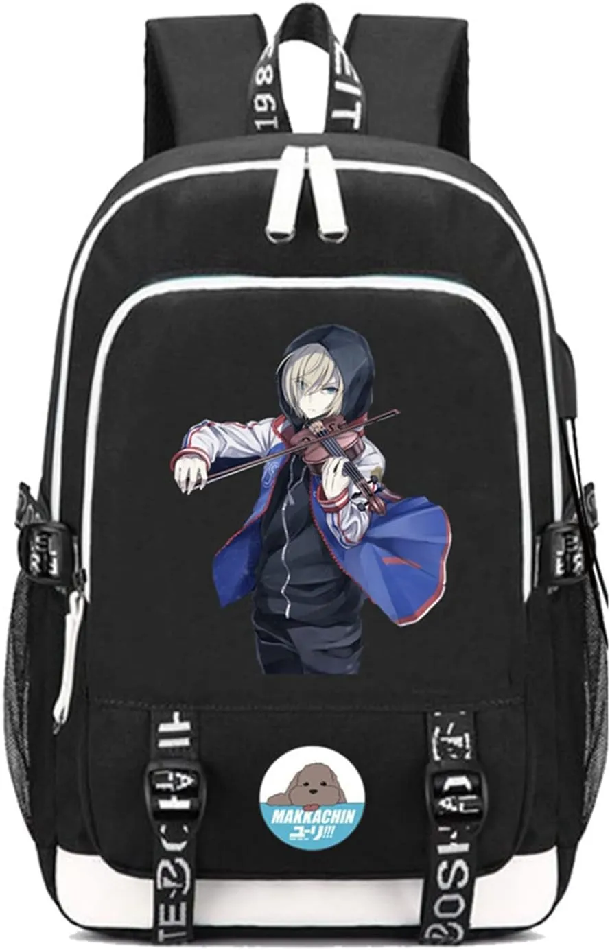 ISaikoy Anime YURI!!! on ICE Backpack Shoulder Bag Bookbag Student Satchel School Bag Daypack 11