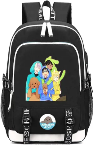 ISaikoy Anime YURI!!! on ICE Backpack Shoulder Bag Bookbag Student Satchel School Bag Daypack 1
