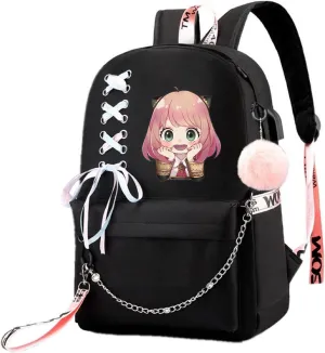 ISaikoy Cute Canvas Casual Backpack Shoulder Bag Bookbag School Bag Daypack Color9