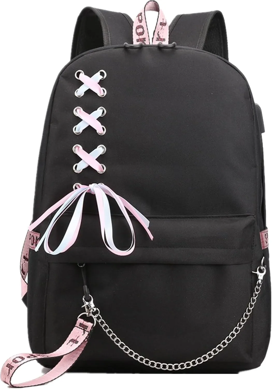 ISaikoy Cute Canvas Casual Backpack Shoulder Bag Bookbag School Bag Daypack Color9