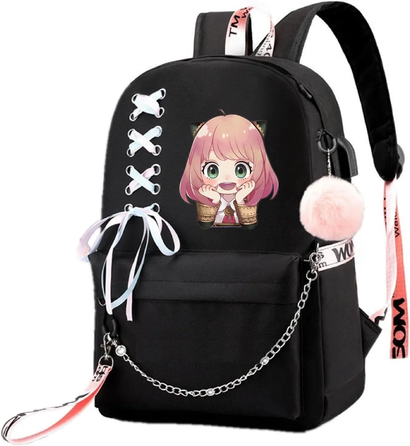 ISaikoy Cute Canvas Casual Backpack Shoulder Bag Bookbag School Bag Daypack Color9