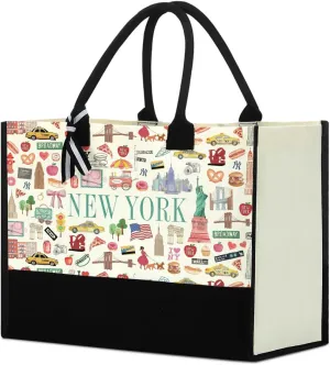 Italy Chicago New York Las Vegas Paris Gifts for Women Canvas Tote Bag