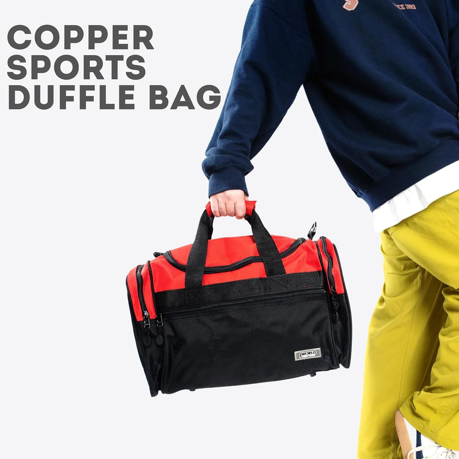 J World New York 18 Inch Copper Duffel Bag