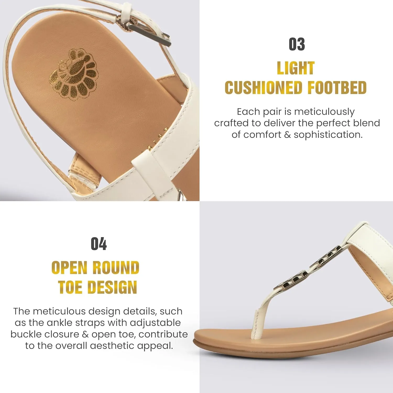 JATAREA Slip-On Flat Gladiator Sandals for Women | Perfect Dressy Summer Sandals with Back Strap