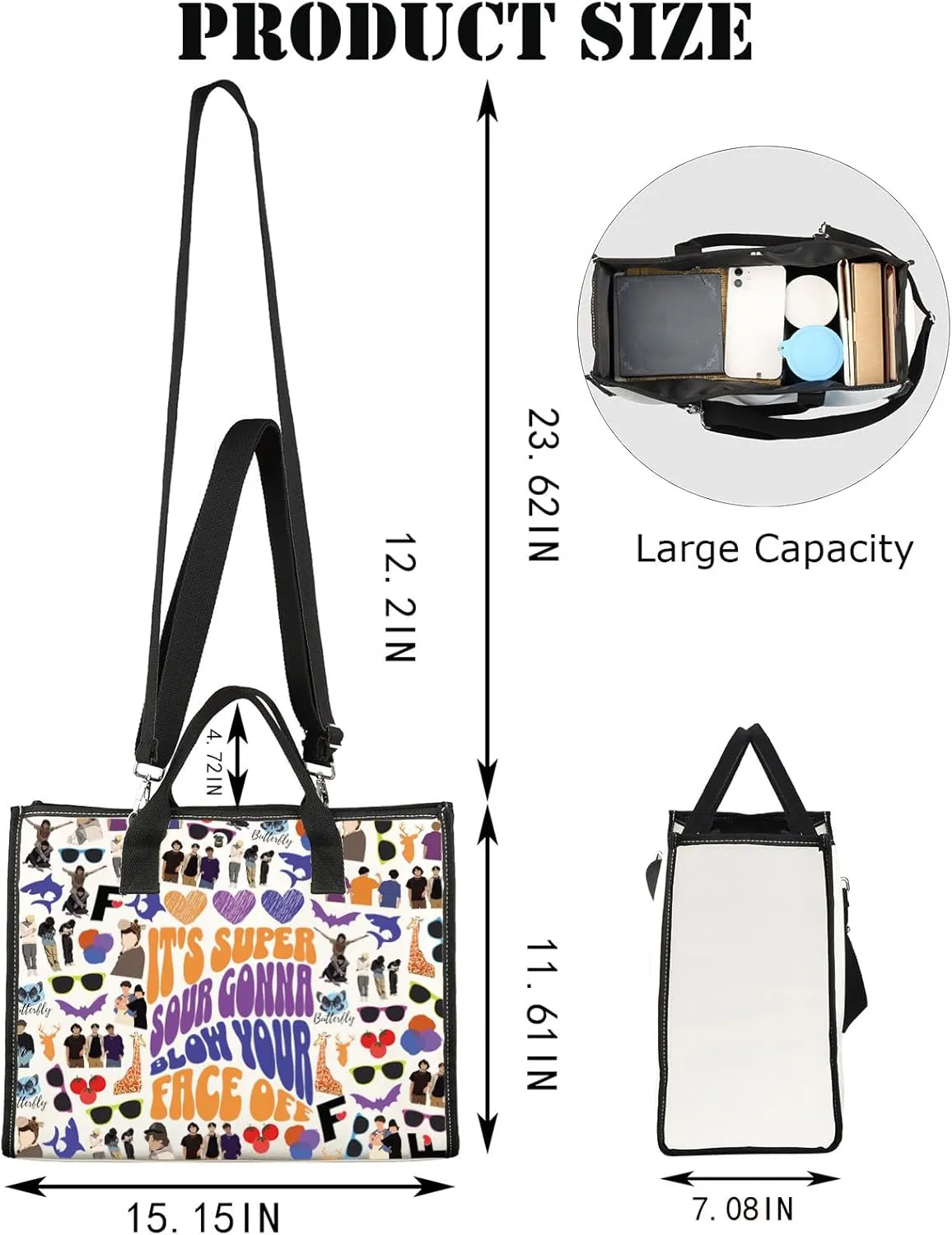 JNIAP Channel Video Tote Bag Channel Video Gifts Team Orange Purple Blue Gifts Channel Video Merch