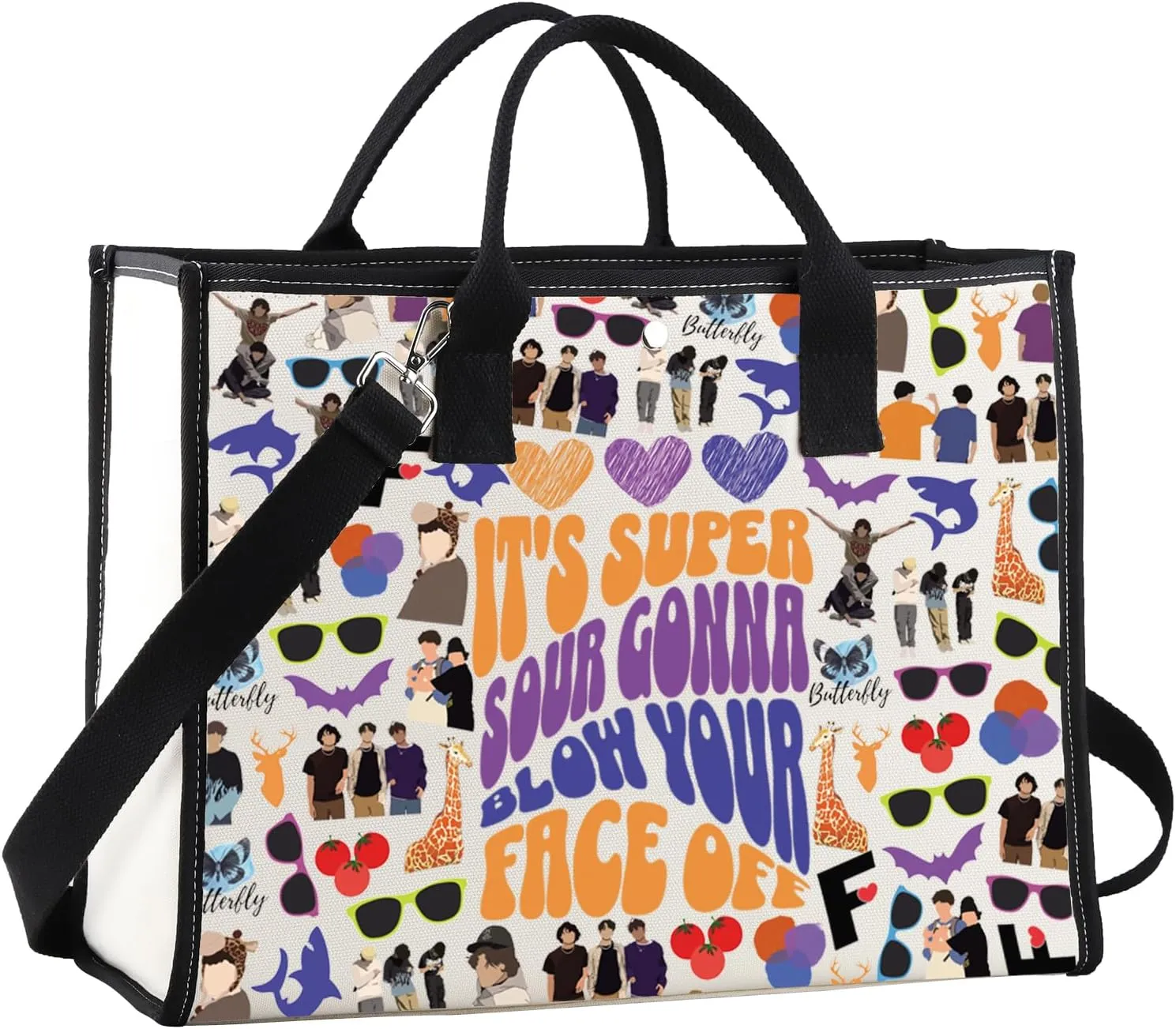JNIAP Channel Video Tote Bag Channel Video Gifts Team Orange Purple Blue Gifts Channel Video Merch